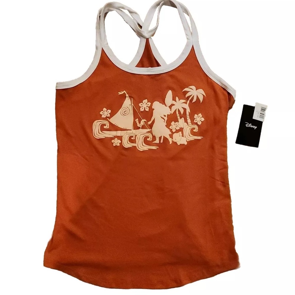 Disney Moana Silhouette Scene Big Girl/Juniors Strappy Tank Top, XS NWT